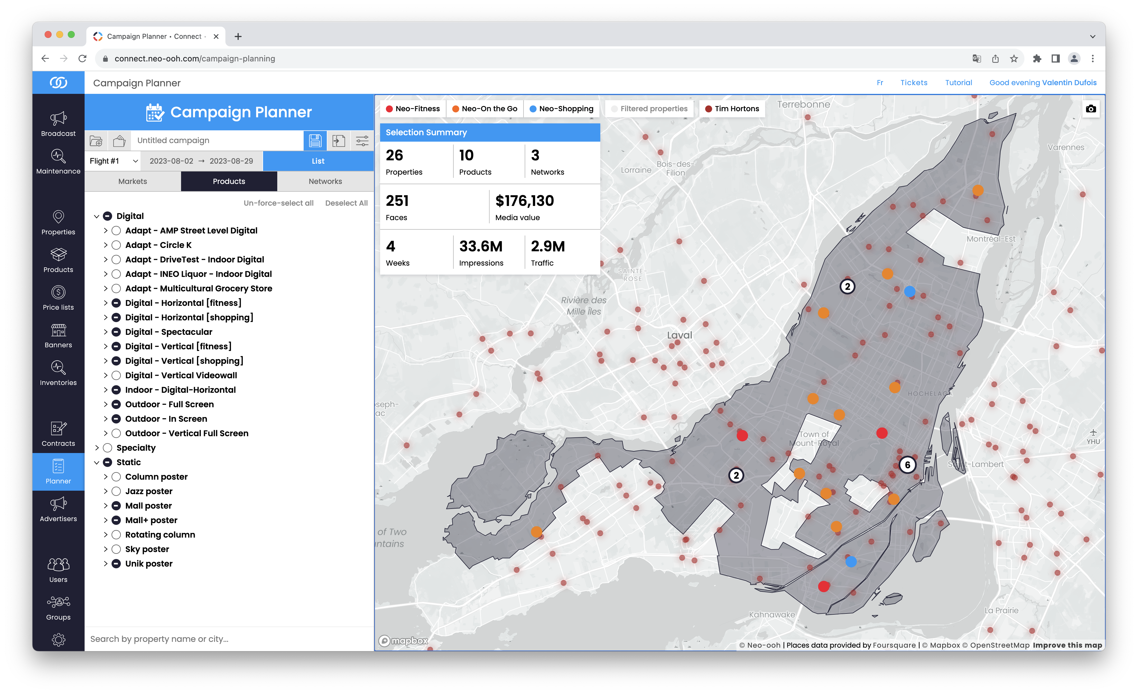 Connect planner view